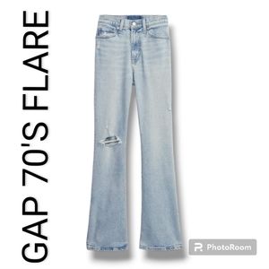 🆕 GAP| 70’S HIGH RISE, FLARE JEANS 14/32 LONG US🆕